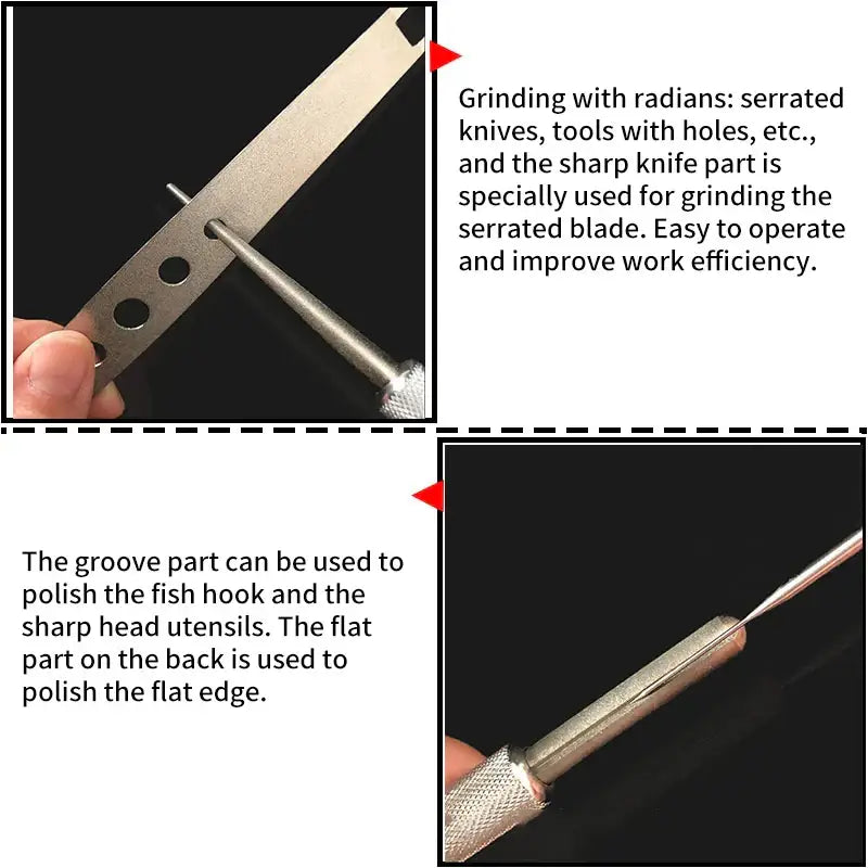 Blue and silver aluminum knife sharpener kitchen tool