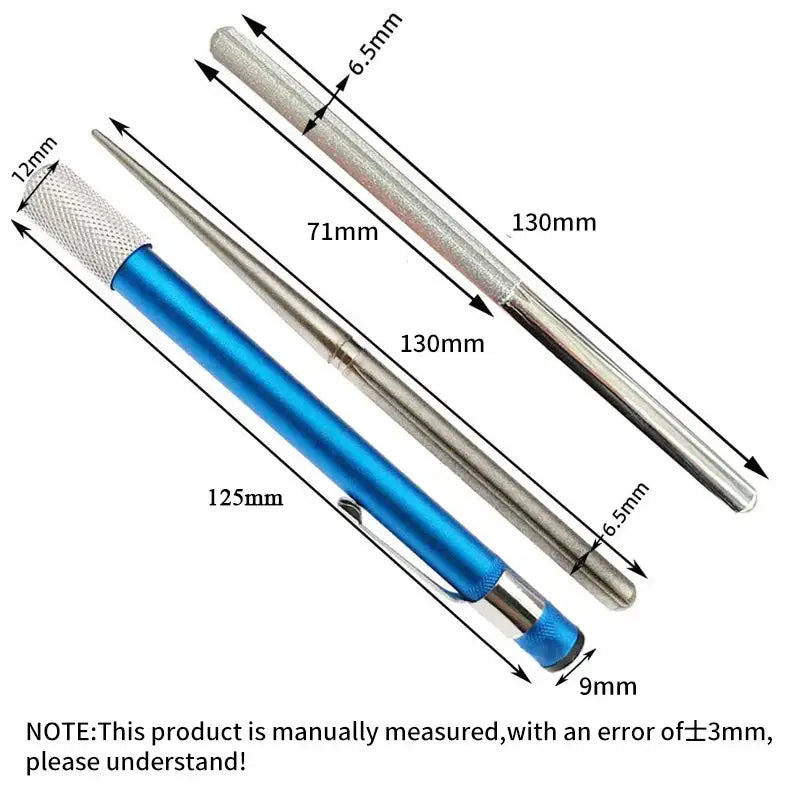 Blue and silver aluminum knife sharpener kitchen tool