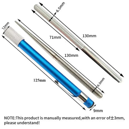Blue and silver aluminum knife sharpener kitchen tool