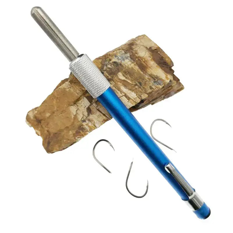 Blue and silver aluminum knife sharpener kitchen tool