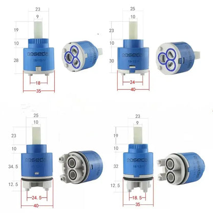 Blue and white 40mm ceramic faucet cartridge kitchen water saving