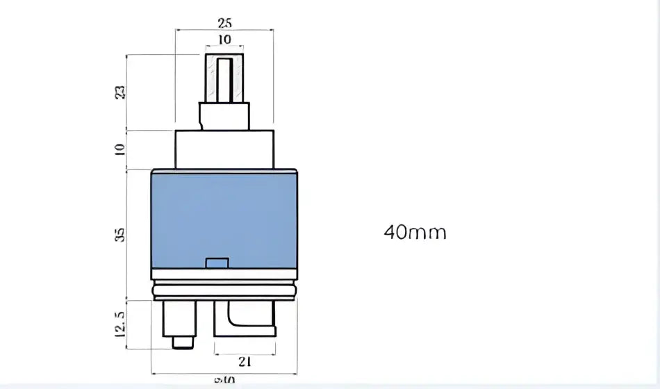 Blue and white 40mm ceramic faucet cartridge kitchen water saving