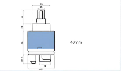 Blue and white 40mm ceramic faucet cartridge kitchen water saving