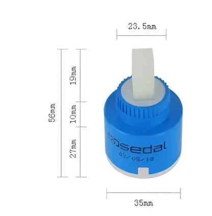 Blue and white ceramic cartridge faucet mixer kitchen spindle