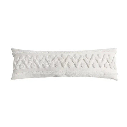 Blue and white geometric tufted pillowcase set bedroom long pillow