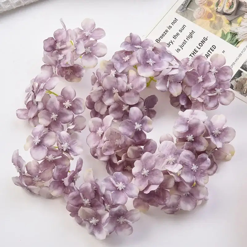 Blue and white hydrangea flowers 30pcs wedding decor living room