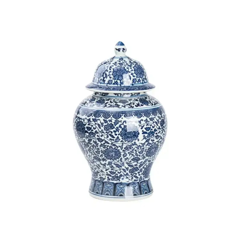 Blue and white porcelain dragon ginger jar dining room storage pot