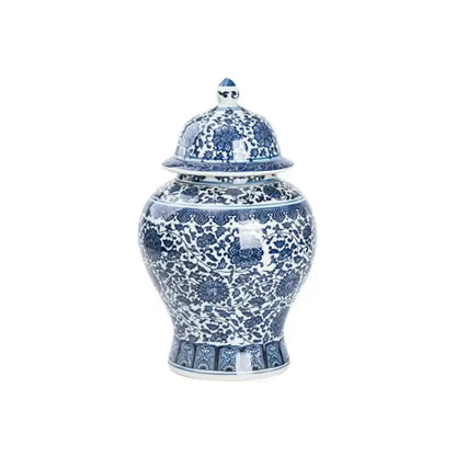 Blue and white porcelain dragon ginger jar dining room storage pot