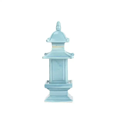 Blue and white porcelain layered pagoda vase living room decor