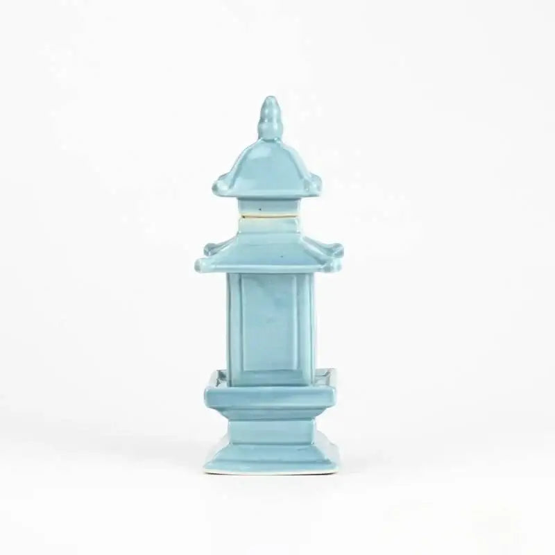 Blue and white porcelain layered pagoda vase living room decor