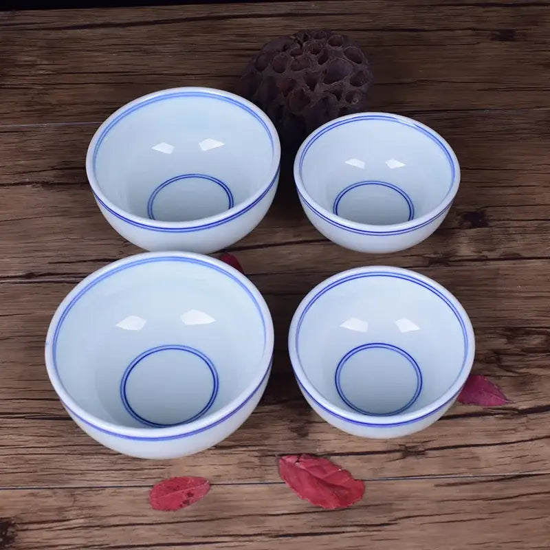 Blue and white porcelain rice bowl dining room ceramic set