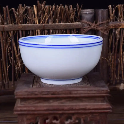 Blue and white porcelain rice bowl dining room ceramic set