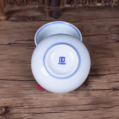 Blue and white porcelain rice bowl dining room ceramic set