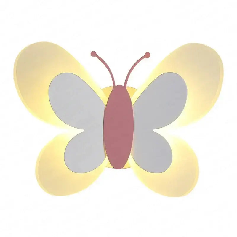 Blue butterfly girl cartoon children room lamp for bedroom