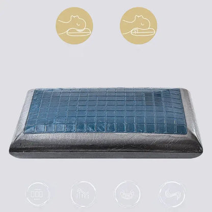 Blue crocodile bamboo charcoal memory foam pillow bedroom cooling gel