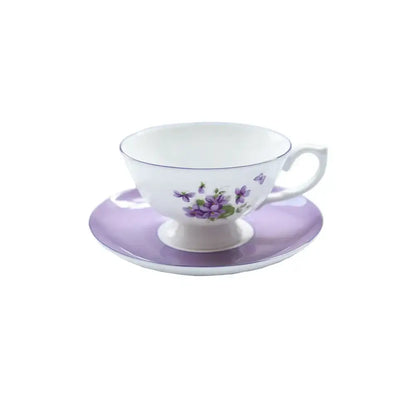 Blue dream tea set white porcelain floral dining room tableware