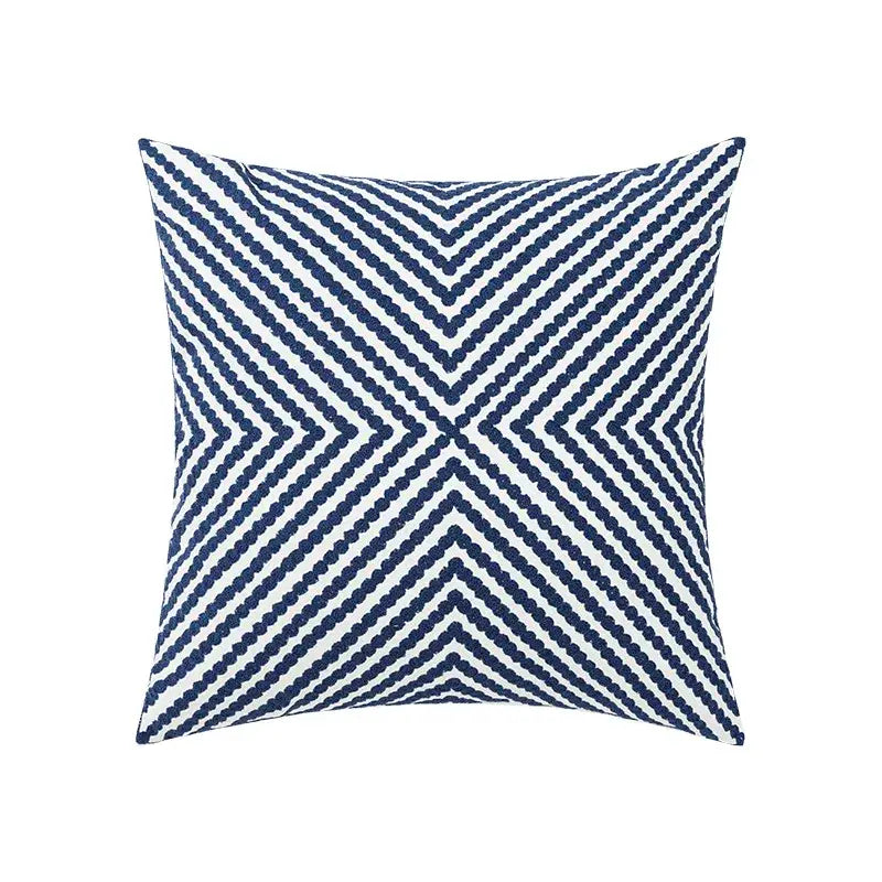 Blue floral geometric cushion cover set of 5 living room pillows