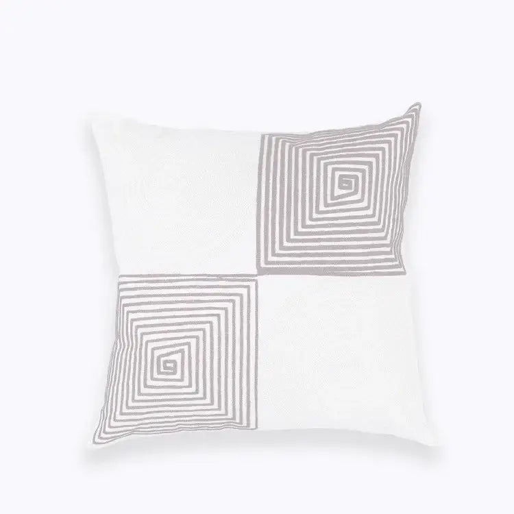 Blue floral mandala cotton pillow cover living room decor