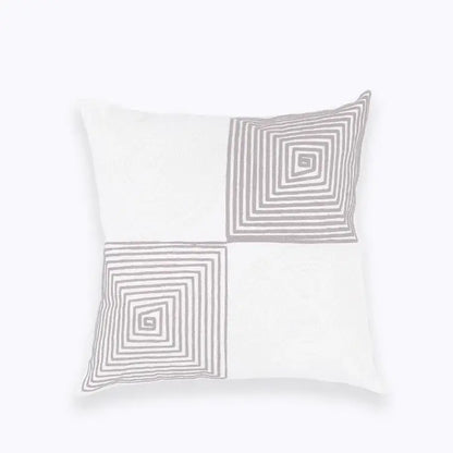 Blue floral mandala cotton pillow cover living room decor