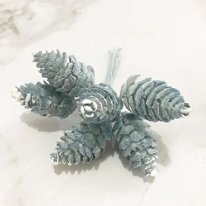 Blue flower cherry stamen berries bundle for living room decor