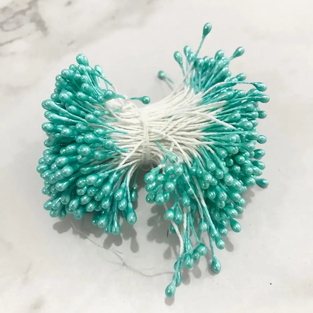 Blue flower cherry stamen berries bundle for living room decor