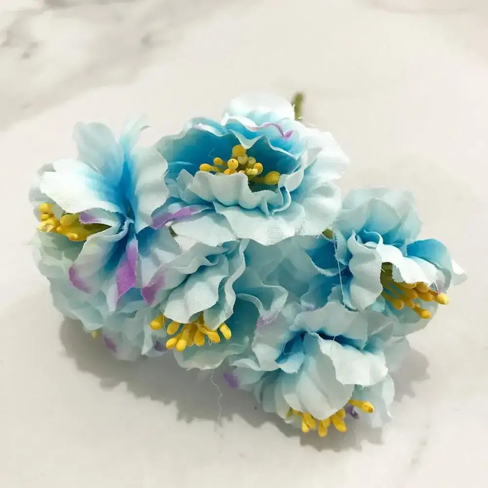 Blue flower stamen berries bundle for kitchen cake decor