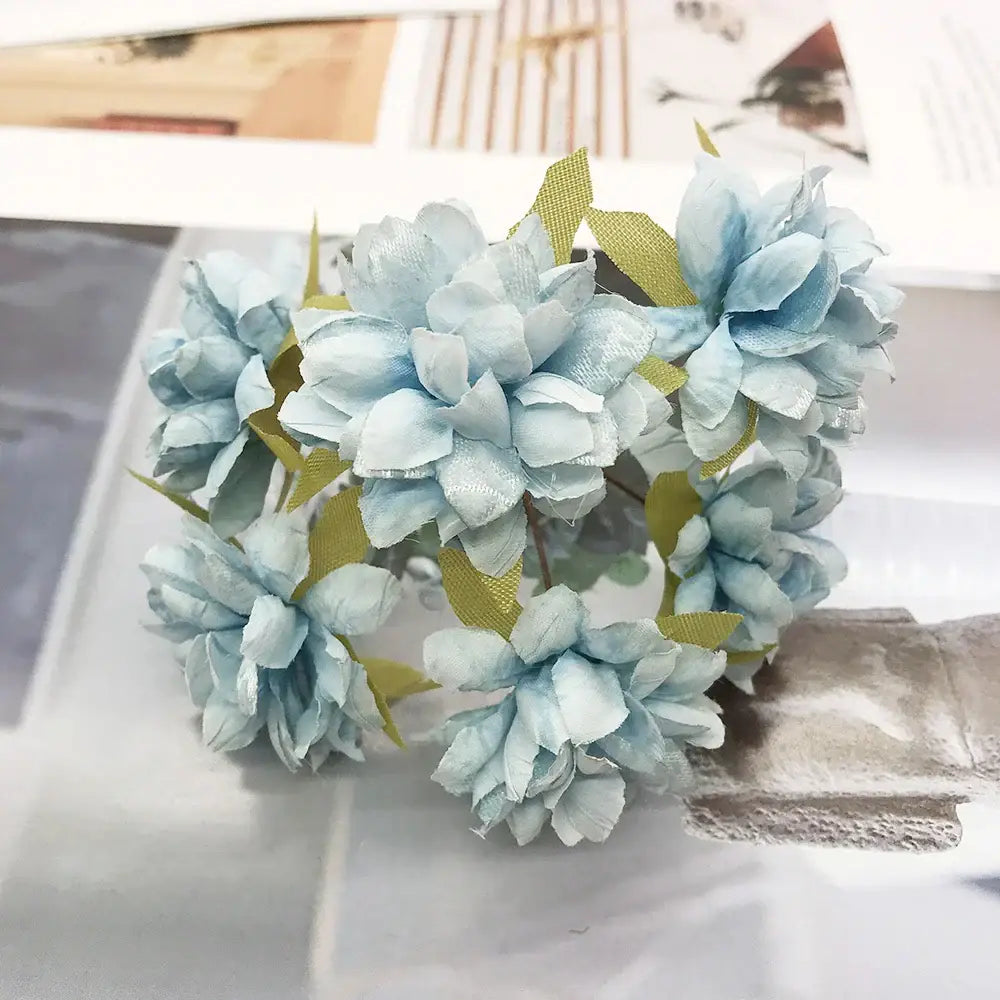 Blue flower stamen berries bundle for kitchen cake decor