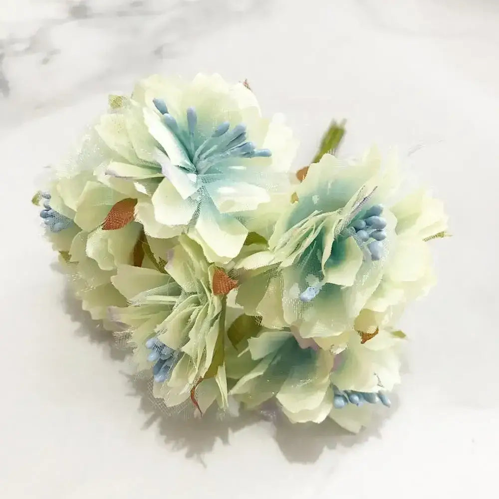 Blue flower stamen berries bundle for kitchen cake decor