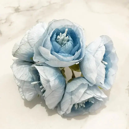 Blue flower stamen berries bundle for kitchen cake decor