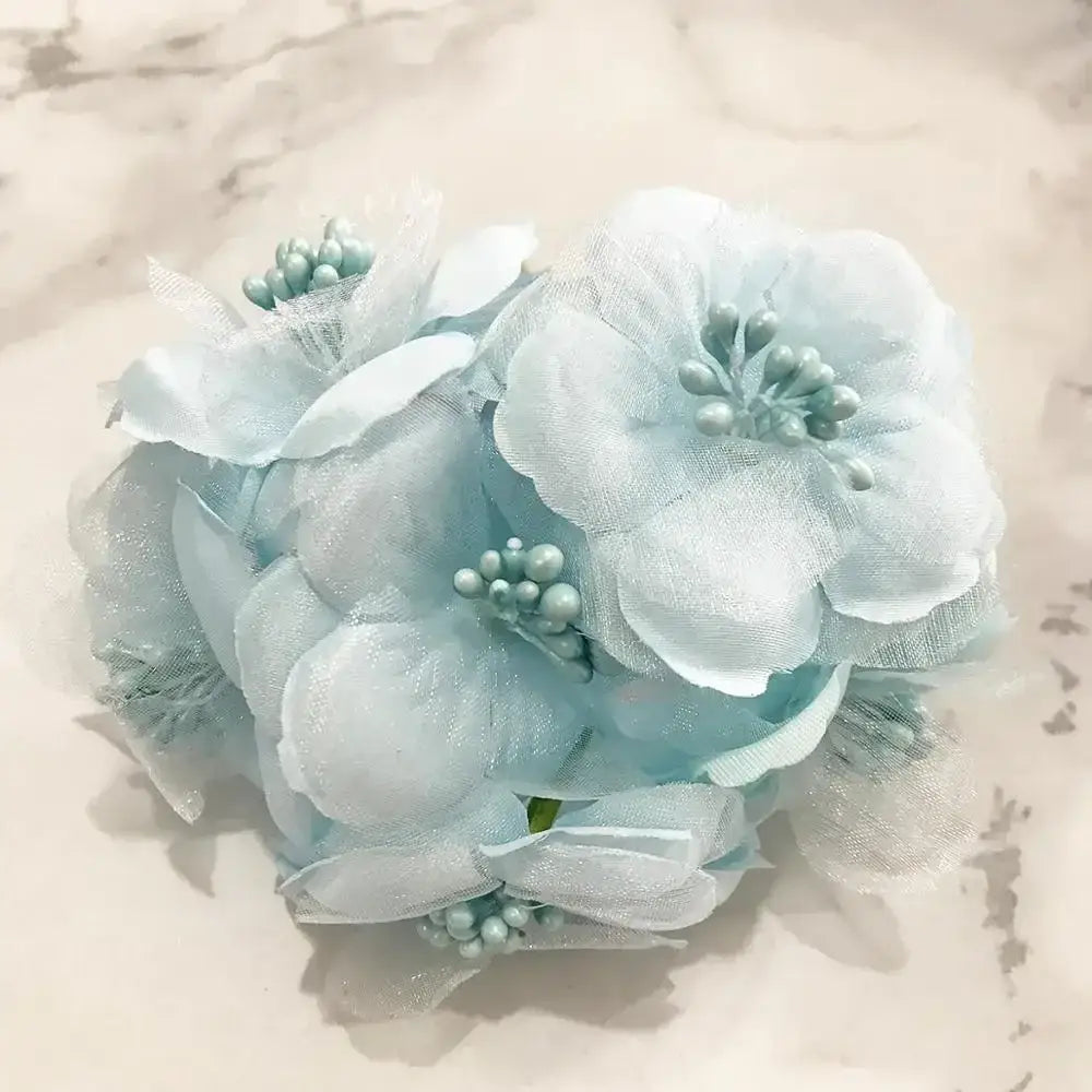 Blue flower stamen berries bundle for kitchen cake decor