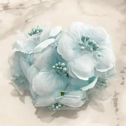 Blue flower stamen berries bundle for kitchen cake decor