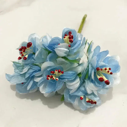 Blue flower stamen berries bundle for kitchen cake decor
