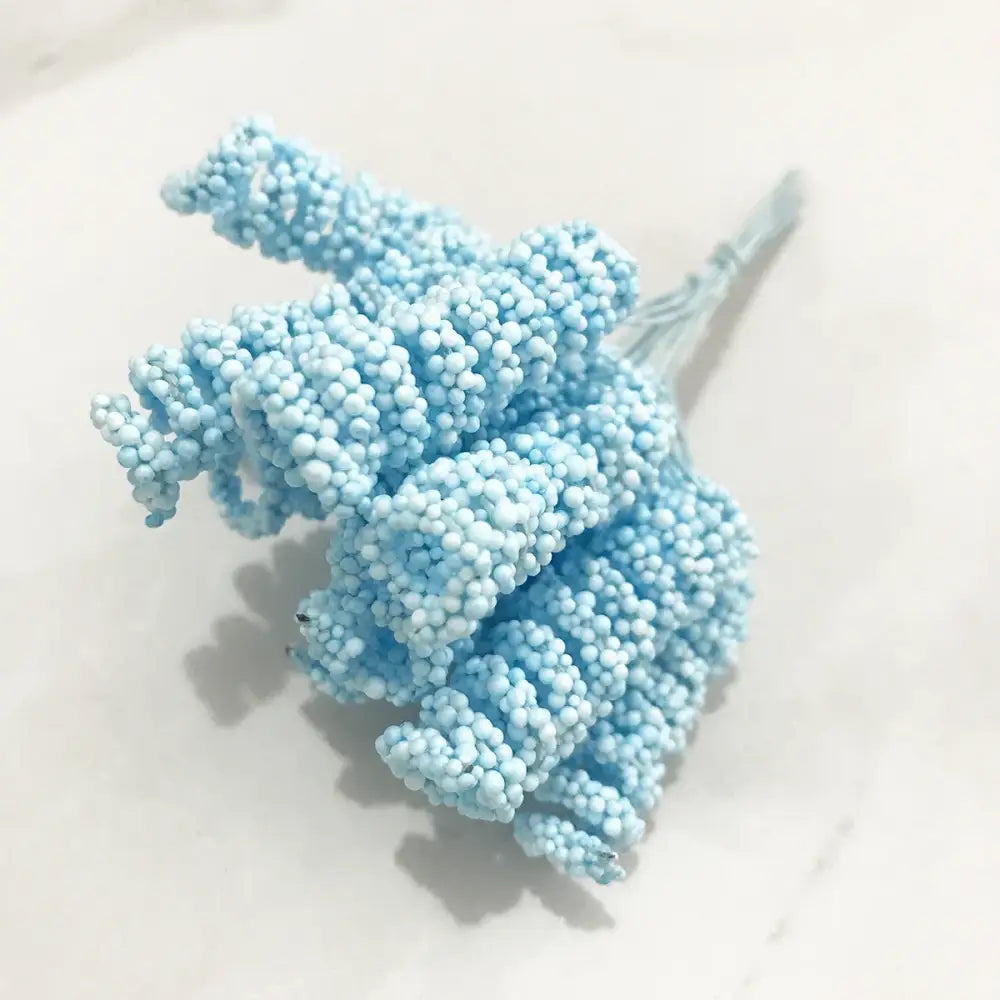 Blue flower stamen berries bundle for kitchen cake decor
