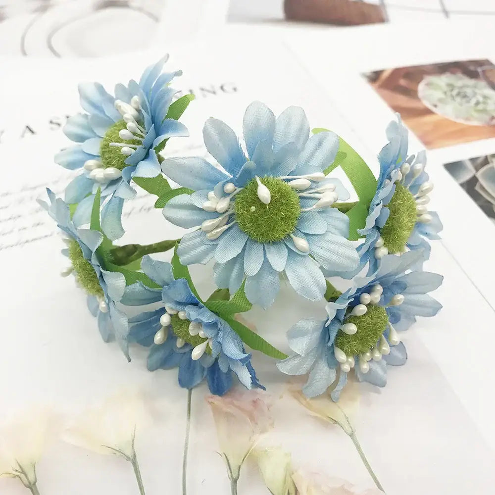 Blue flower stamen berries bundle for kitchen cake decor