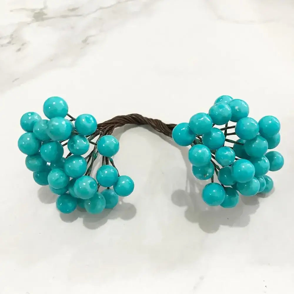 Blue flower stamen berries bundle for kitchen cake decor