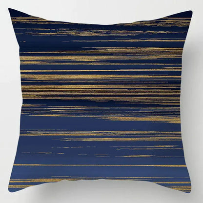 Blue geometric marble throw pillows for living room decor