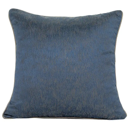 Blue geometry jacquard pillow cover living room textured throw