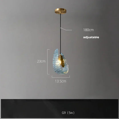 DecorBites™ Blue Glass LED Pendant Lamps - Modern Designer Lighting