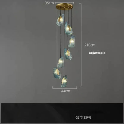 DecorBites™ Blue Glass LED Pendant Lamps - Modern Designer Lighting