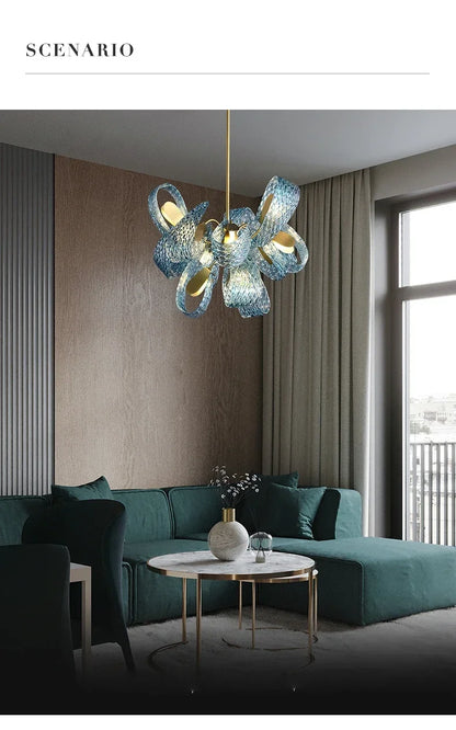 DecorBites™ Blue Glass LED Pendant Lamps - Modern Designer Lighting