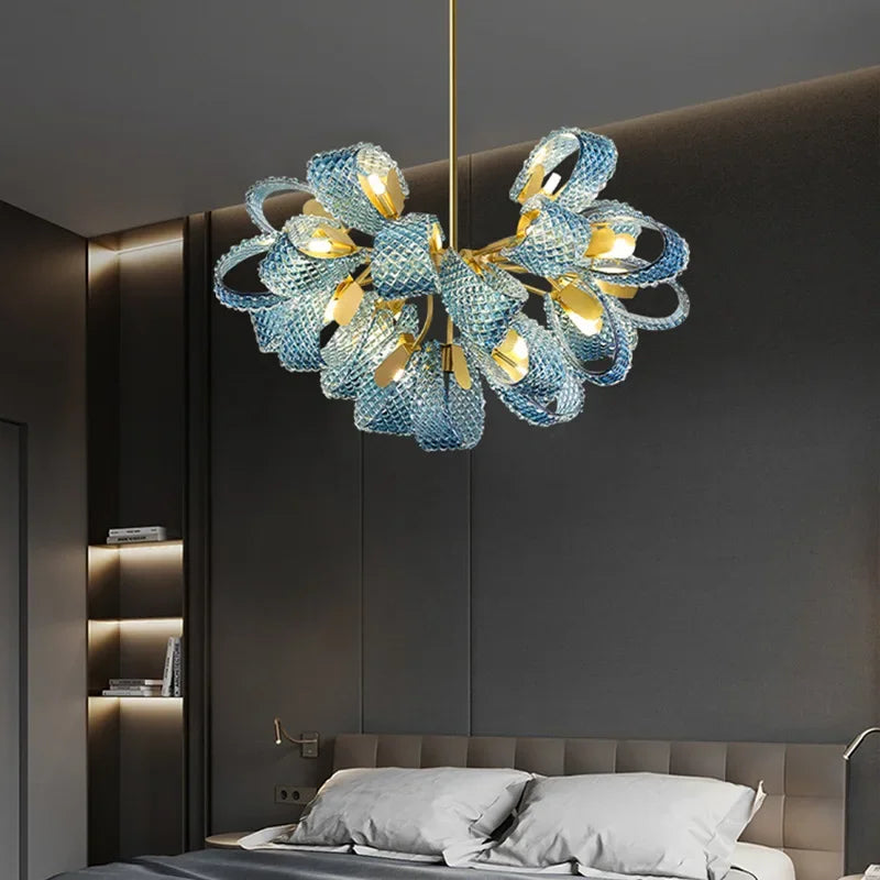 DecorBites™ Blue Glass LED Pendant Lamps - Modern Designer Lighting
