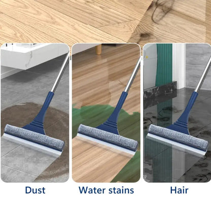 Blue glass wiper and screen brush window cleaner for living room