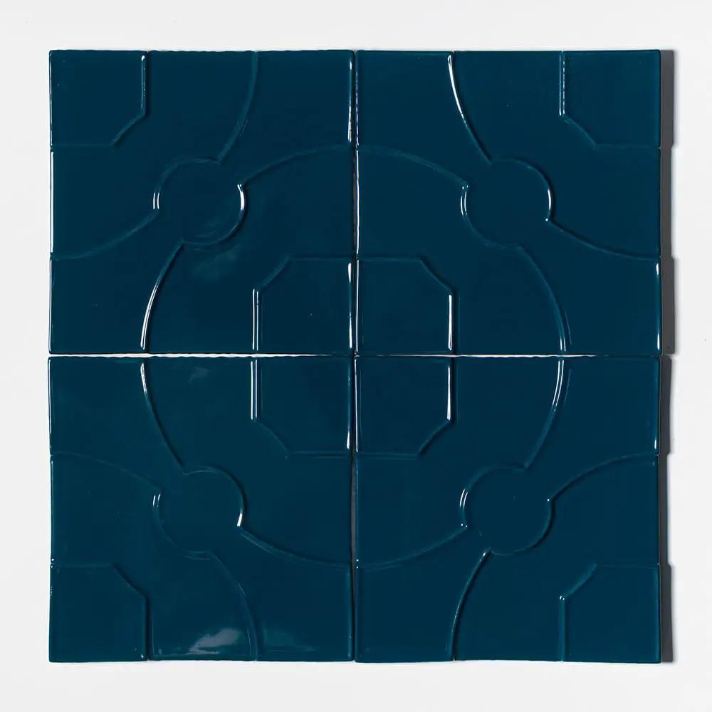Lafonia Bluebell Jazz Glossy Ceramic Accent Tiles 8x8