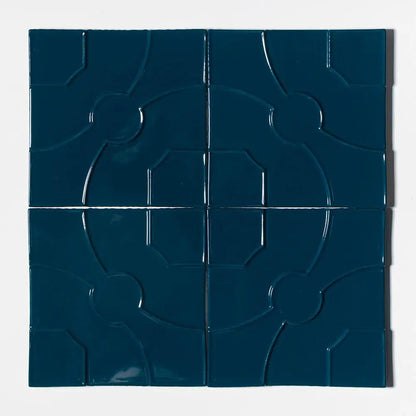 Lafonia Bluebell Jazz Glossy Ceramic Accent Tiles 8x8