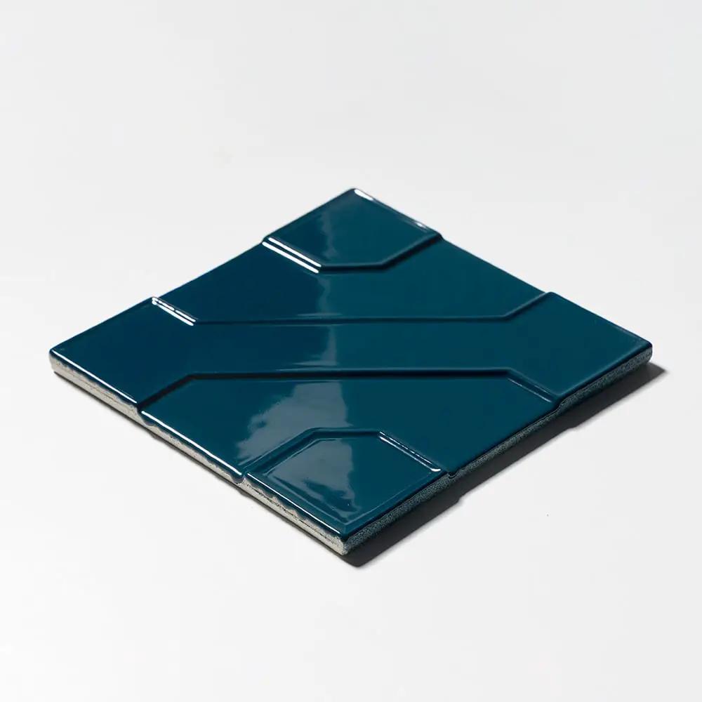 Kodye Bluebell Jazz Glossy Ceramic Accent Tiles 8x8