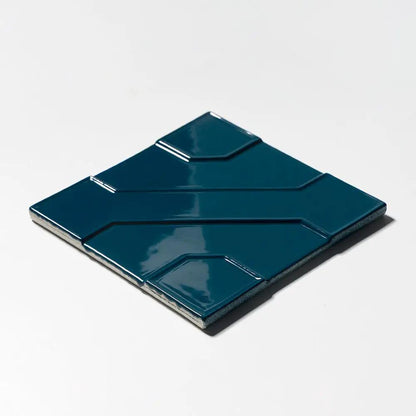 Kodye Bluebell Jazz Glossy Ceramic Accent Tiles 8x8