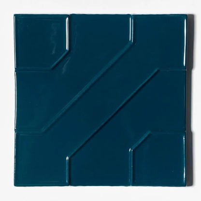 Kodye Bluebell Jazz Glossy Ceramic Accent Tiles 8x8