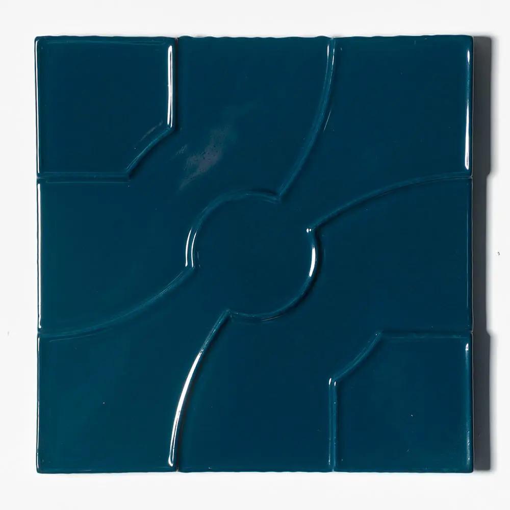 Lafonia Bluebell Jazz Glossy Ceramic Accent Tiles 8x8