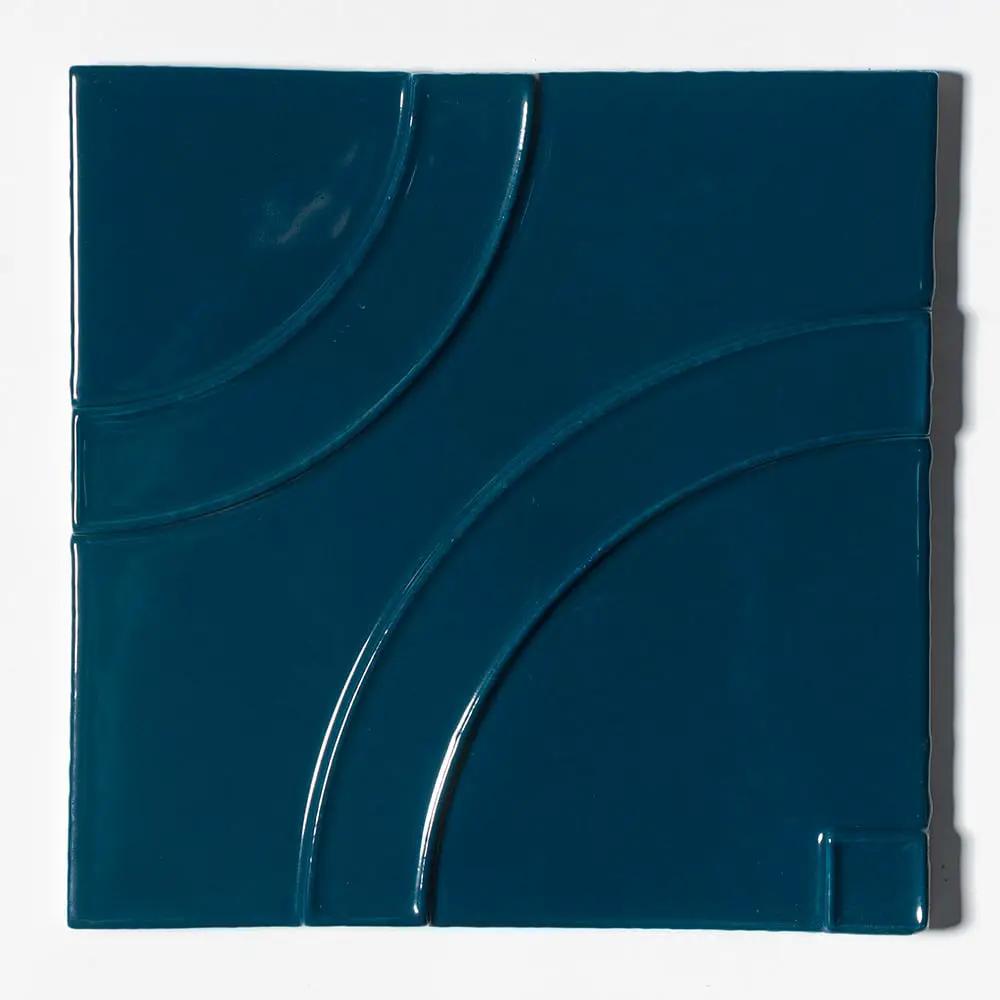 Manukie Bluebell Jazz Glossy Ceramic Accent Tiles 8x8