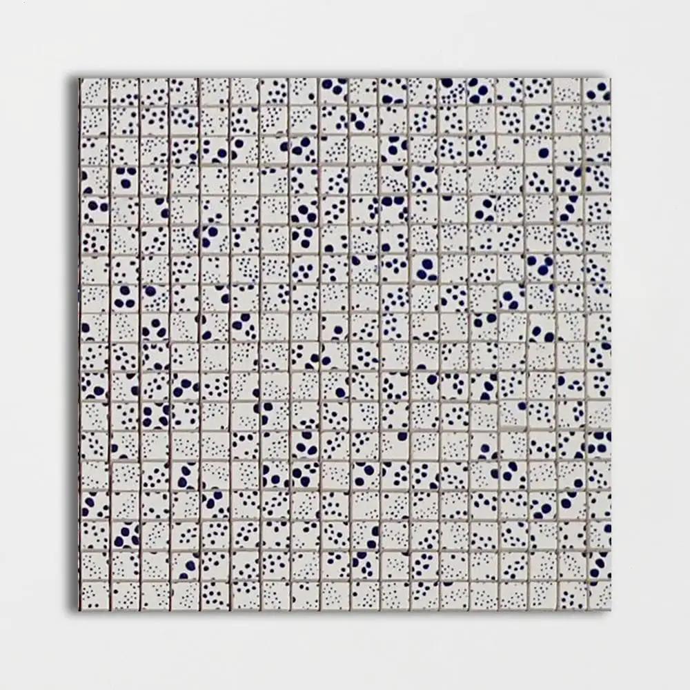 Blue Glossy Polca Colore Look Ceramic Mosaics 11 1/2x11 1/2